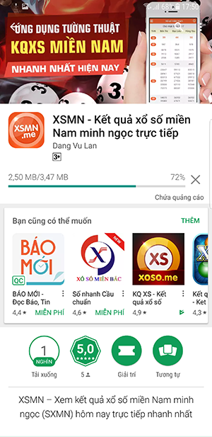 Chờ 10s để ứng dụng được tải về máy Chờ 10s để ứng dụng được tải về máy