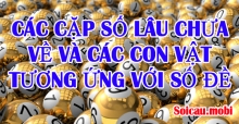 Các cặp số lâu chưa về và các số đề, con vật tương ứng với số đề Các cặp số lâu chưa về và các số đề, con vật tương ứng với số đề