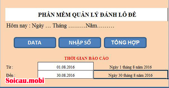 Phần mềm tính số đề kết quả XSMB với bảng excel Phần mềm tính số đề kết quả XSMB với bảng excel